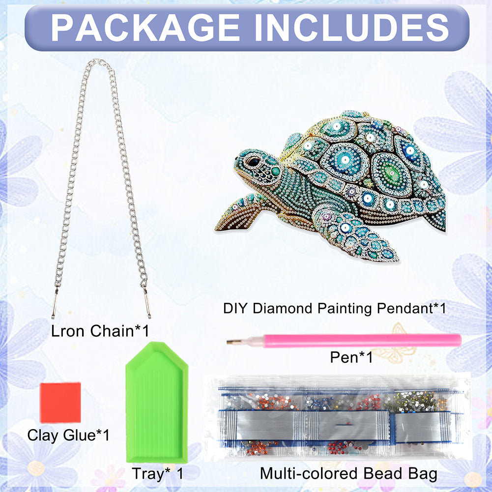 Sea Turtles 2D Flat DIY Hanging Diamond Art Kit Wall Hanging Art for Home Decor