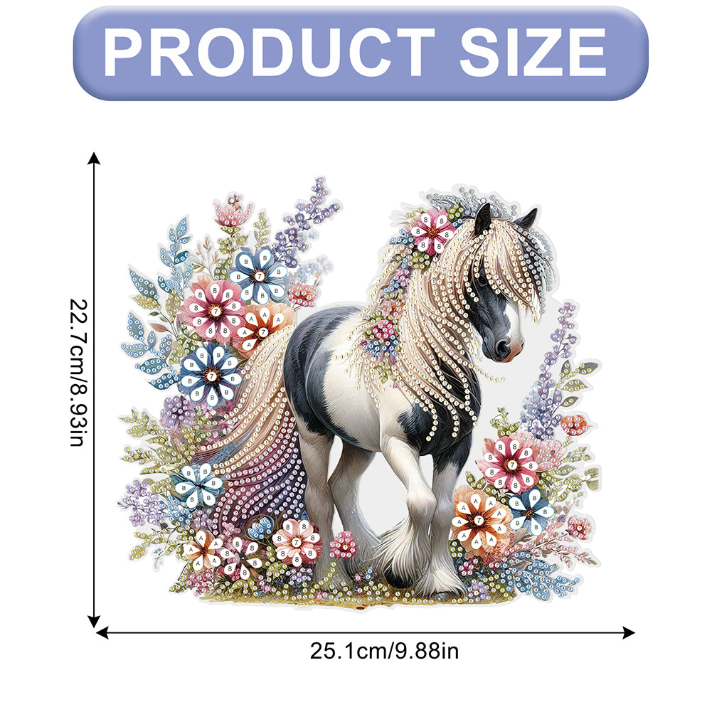 Horse 2D Flat DIY Diamond Art Pendant Special Shape DIY Home Decor Hanging Charm