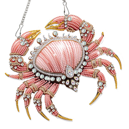 Crab 2D Flat DIY Hanging Diamond Art Kits Window Hanging Art for Home Decor