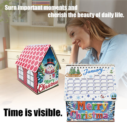 2026 Calendar Diamond Painting Kit Snowman DIY Diamond Art Desk Calendar