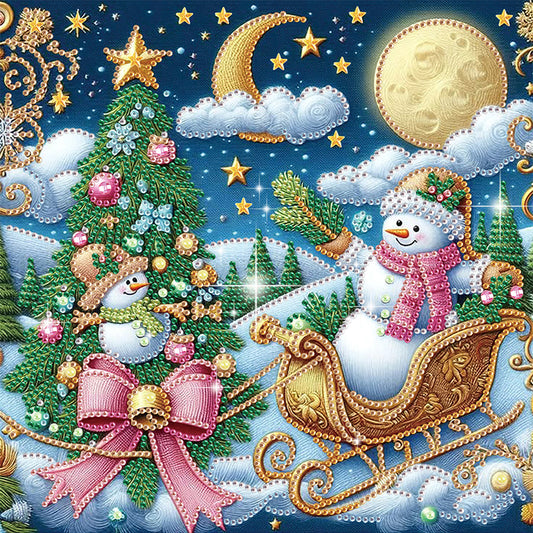 Christmas Snowman - Special Shaped Drill Diamond Painting 30*30CM