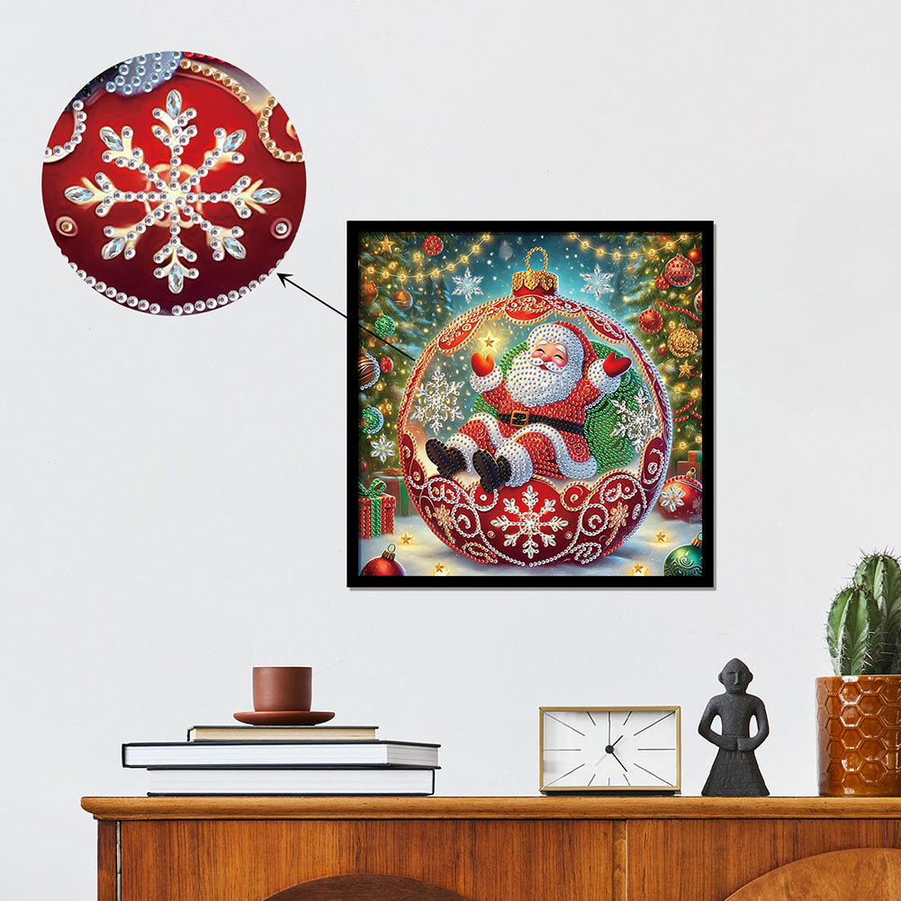 Christmas Santa Claus - Special Shaped Drill Diamond Painting 30*30CM