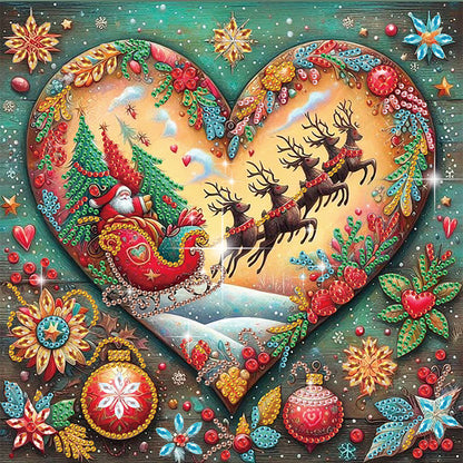 Christmas Atmosphere - Special Shaped Drill Diamond Painting 30*30CM
