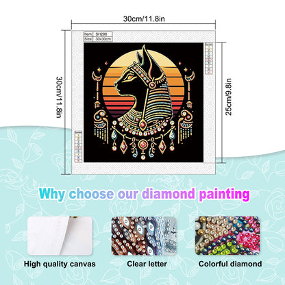 Egyptian Mau - Special Shaped Drill Diamond Painting 30*30CM