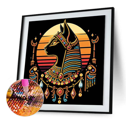 Egyptian Cat - Special Shaped Drill Diamond Painting 30*30CM