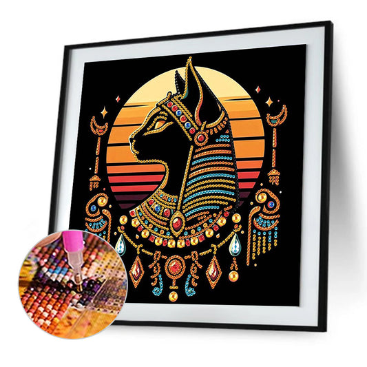 Egyptian Cat - Special Shaped Drill Diamond Painting 30*30CM