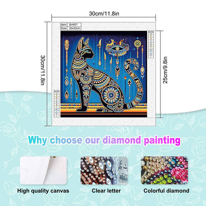 Egyptian Mau - Special Shaped Drill Diamond Painting 30*30CM