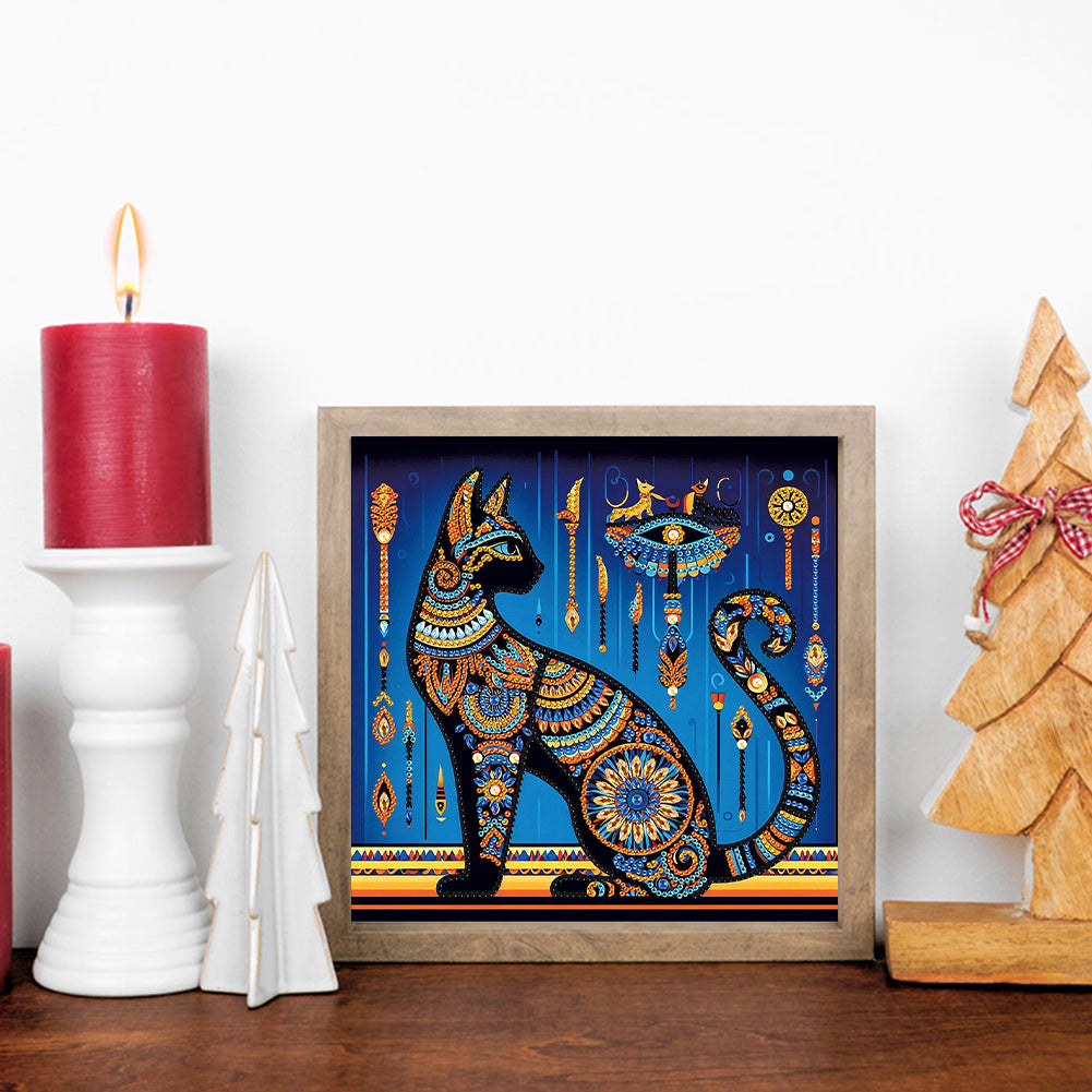Egyptian Cat - Special Shaped Drill Diamond Painting 30*30CM