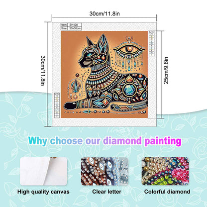 Egyptian Mau - Special Shaped Drill Diamond Painting 30*30CM
