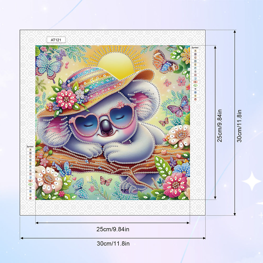 Cartoon Koala - Special Shaped Drill Diamond Painting 30*30CM