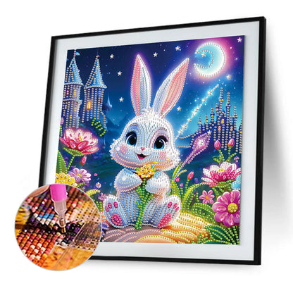 Cartoon Rabbit - Special Shaped Drill Diamond Painting 30*30CM