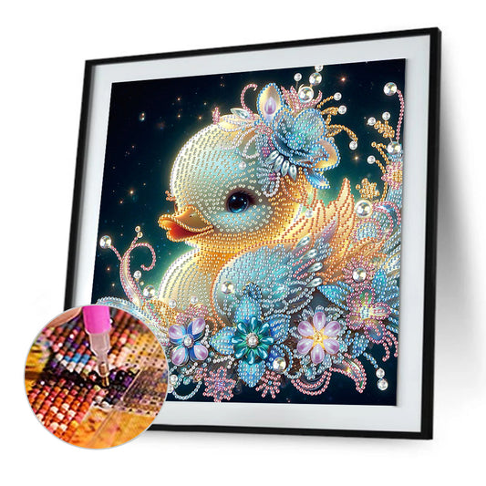 Cartoon Duck - Special Shaped Drill Diamond Painting 30*30CM