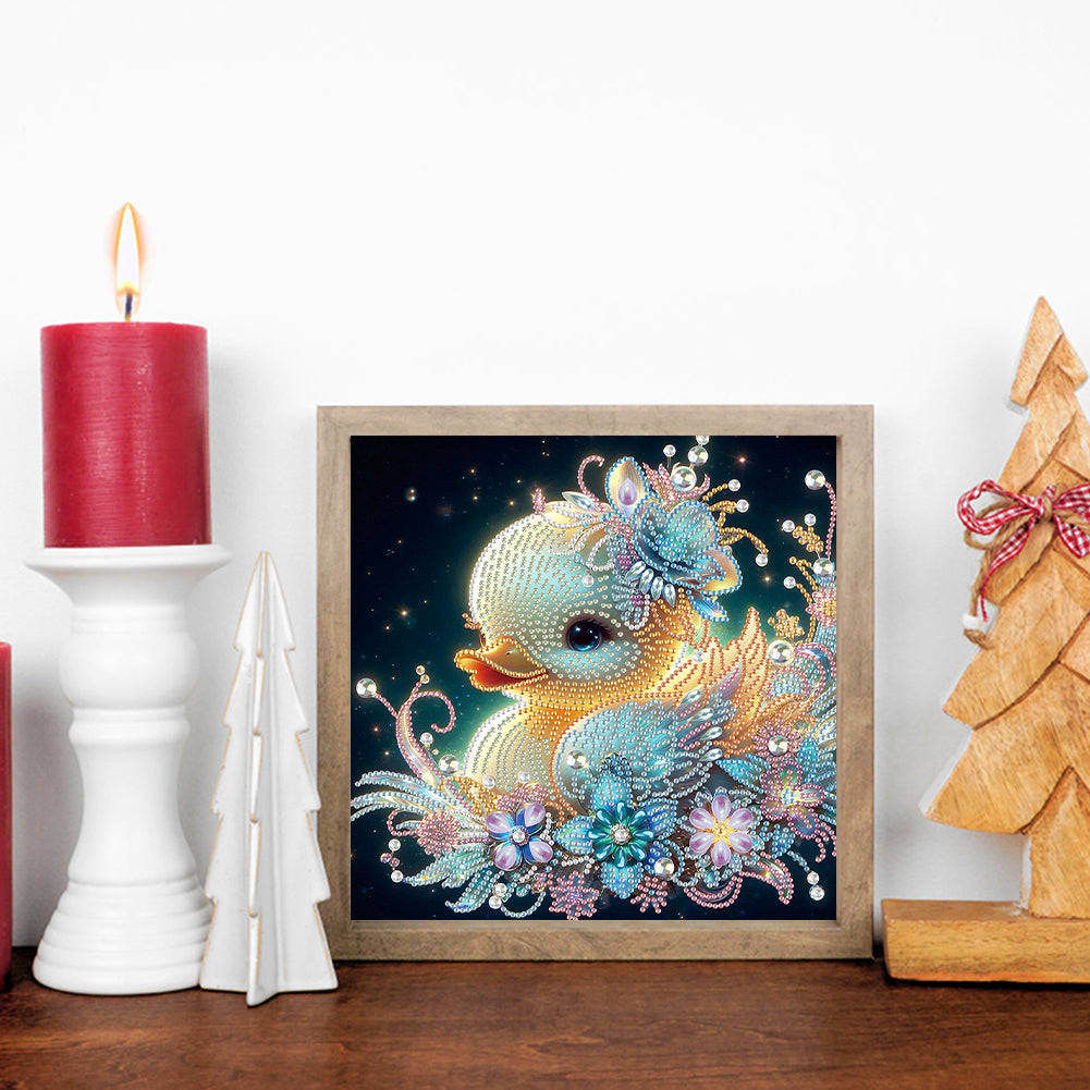 Cartoon Duck - Special Shaped Drill Diamond Painting 30*30CM