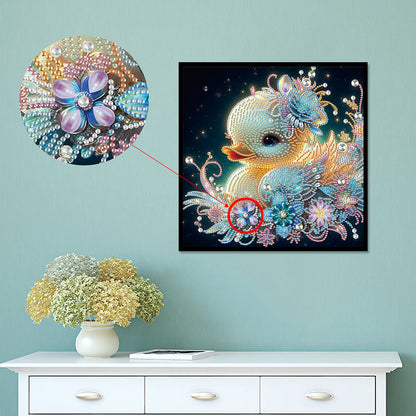 Cartoon Duck - Special Shaped Drill Diamond Painting 30*30CM