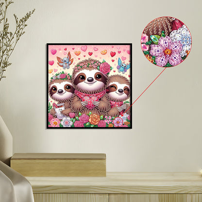 Cartoon Sloth - Special Shaped Drill Diamond Painting 30*30CM