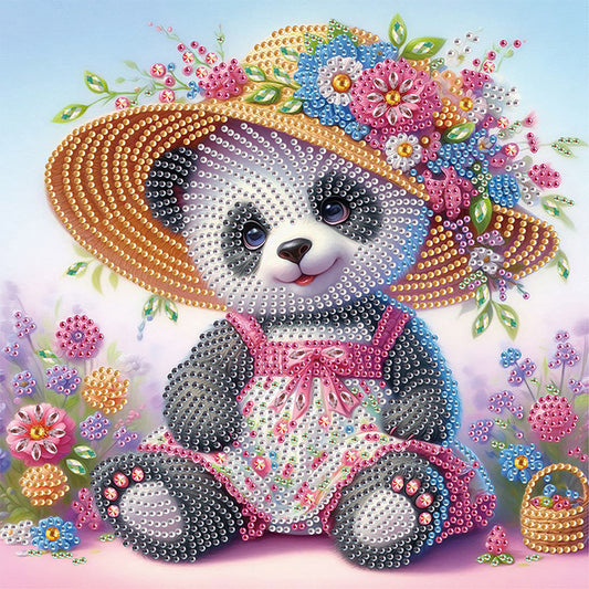 Cartoon Panda - Special Shaped Drill Diamond Painting 30*30CM