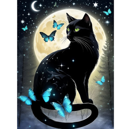 Black Cat - Full Round Drill Diamond Painting 30*40CM