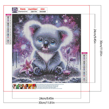 Koala - Full Round Drill Diamond Painting 30*30CM
