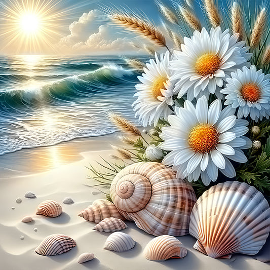 Dairy On The Beach - Full Round Drill Diamond Painting 30*30CM