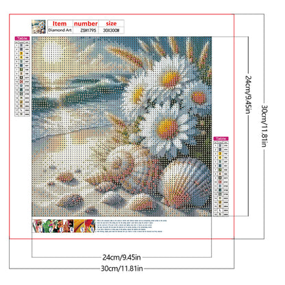 Dairy On The Beach - Full Round Drill Diamond Painting 30*30CM