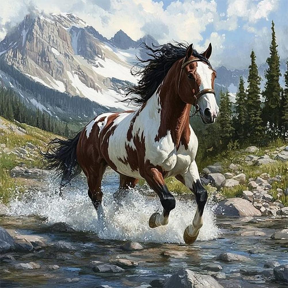 Horse - 11CT Stamped Cross Stitch 40*40CM
