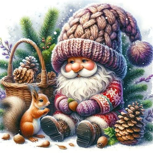 Gnome And Squirrel - 11CT Stamped Cross Stitch 40*40CM
