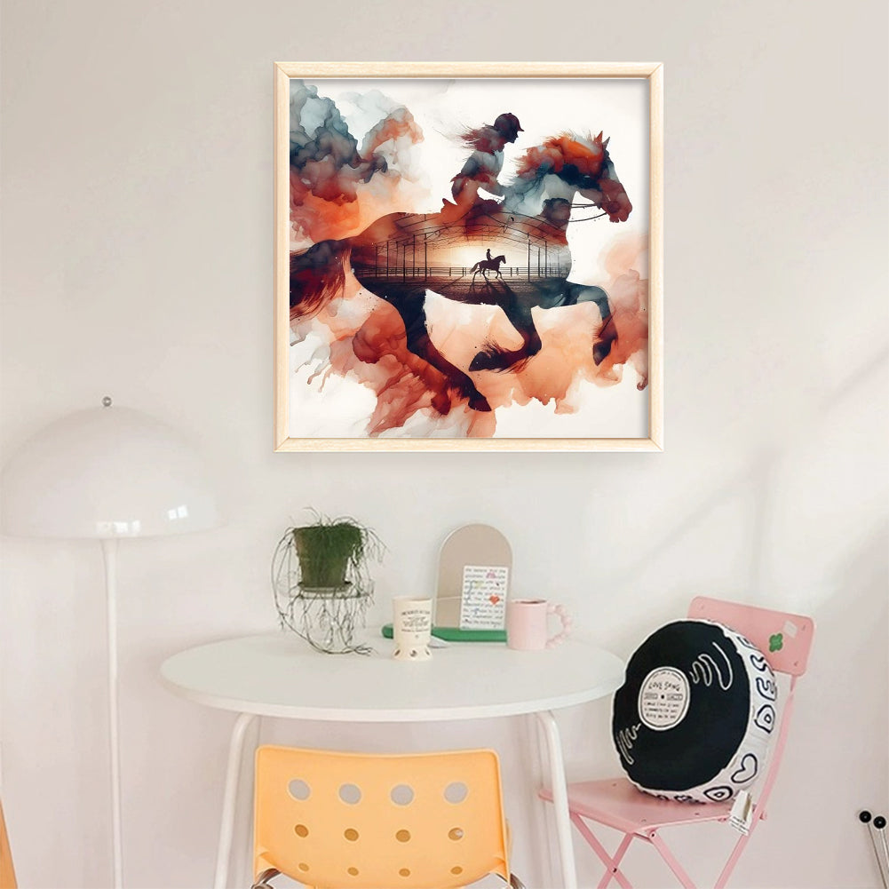 Running Horse - 11CT Stamped Cross Stitch 40*40CM