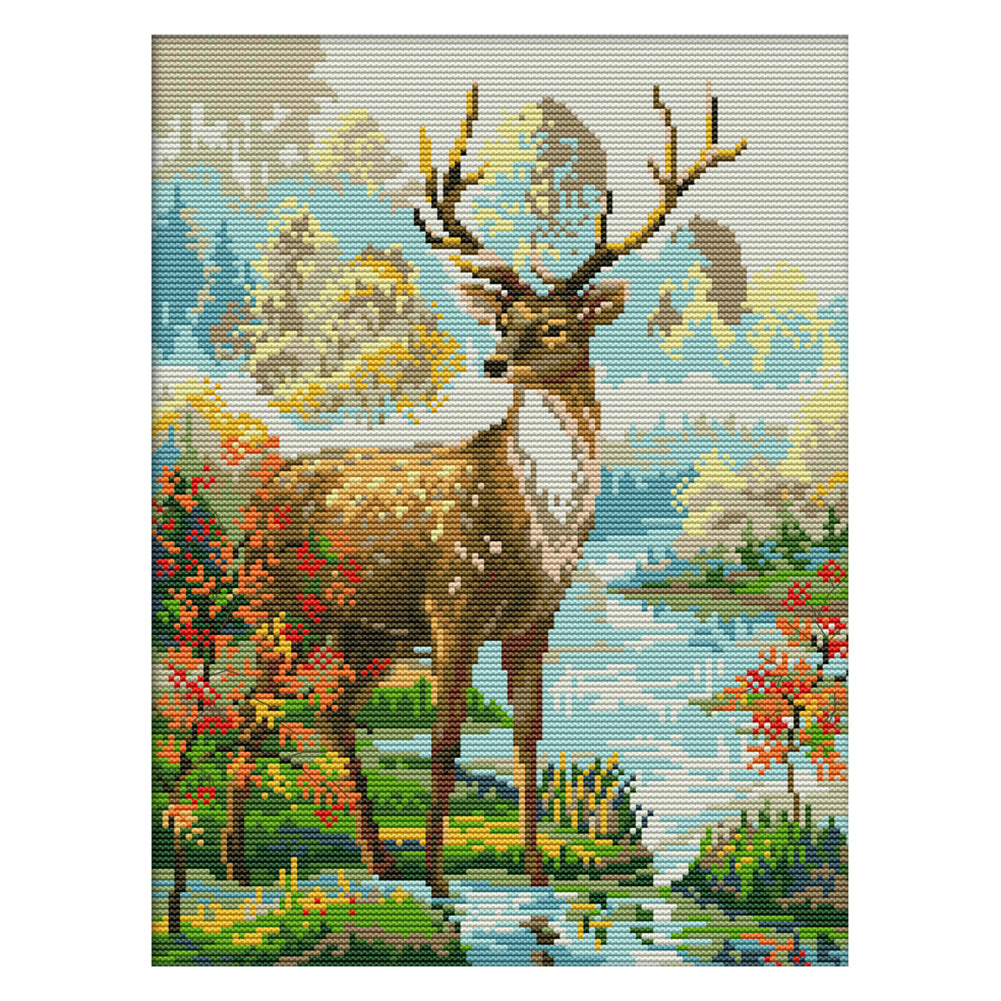 Stag - 11CT Stamped Cross Stitch 37*46CM£¨Joy Sunday£©