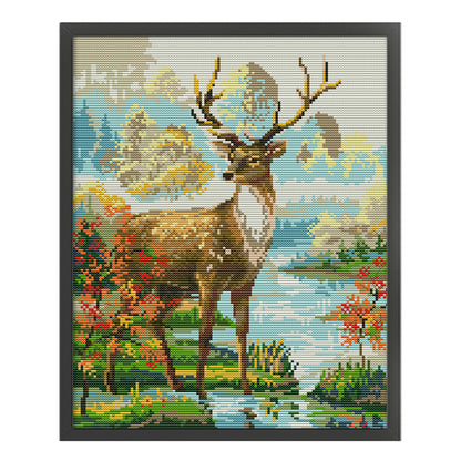 Stag - 11CT Stamped Cross Stitch 37*46CM£¨Joy Sunday£©