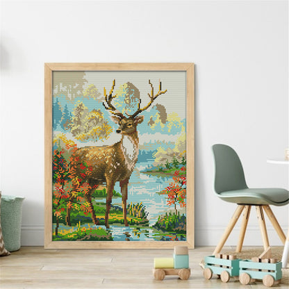 Stag - 11CT Stamped Cross Stitch 37*46CM£¨Joy Sunday£©