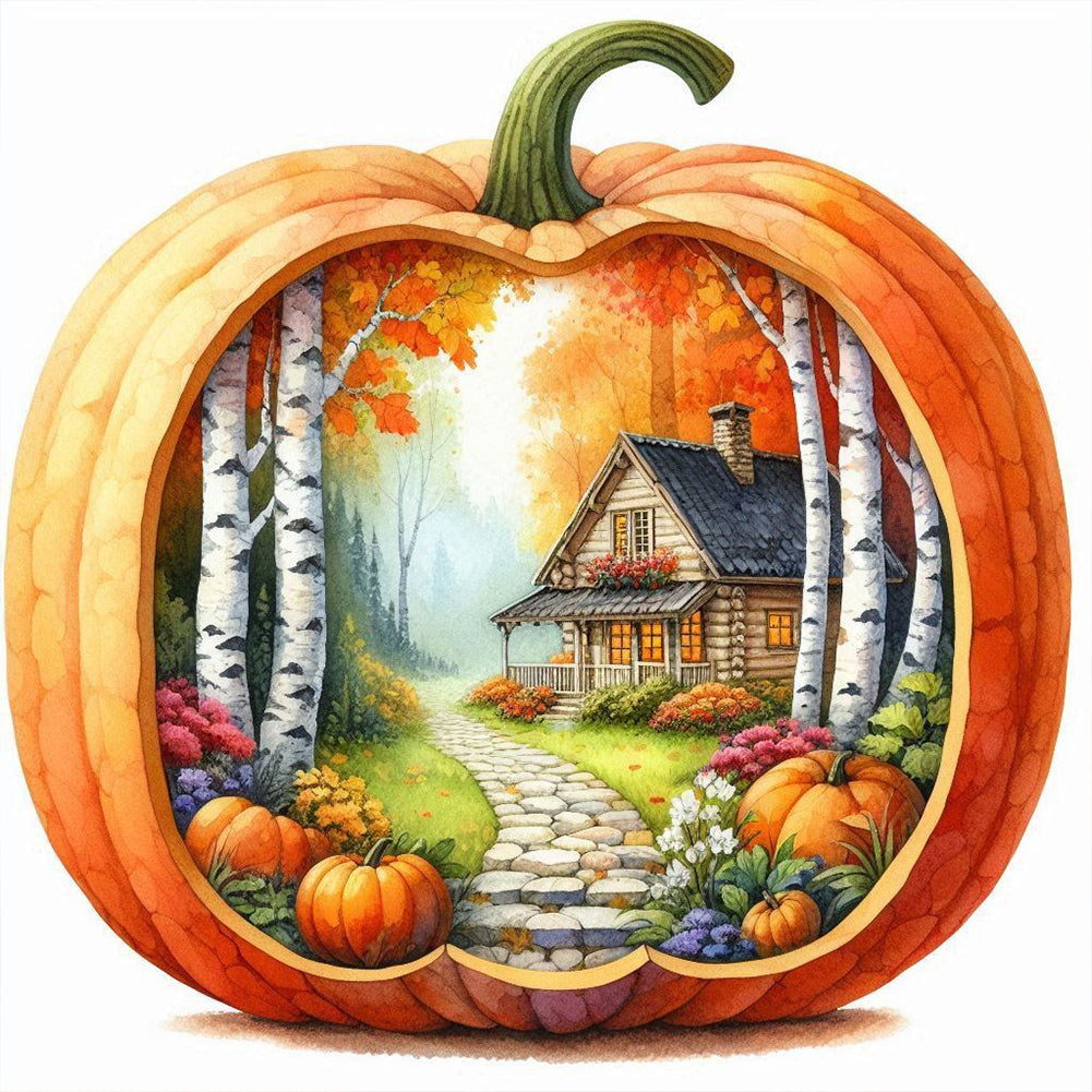 Autumn Pumpkins - Full Round Drill Diamond Painting 40*40CM