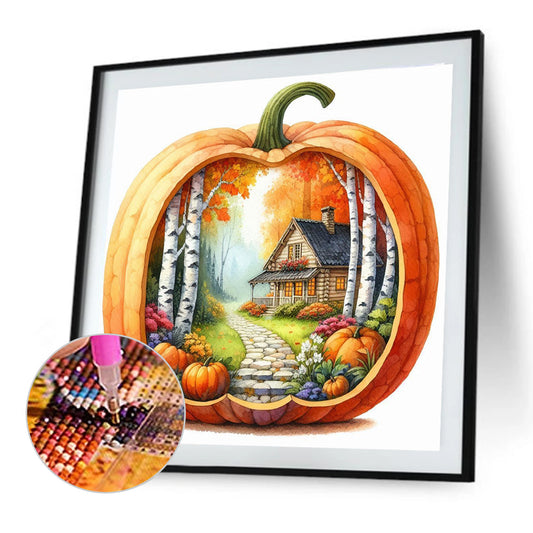Autumn Pumpkin - Full Round Drill Diamond Painting 40*40CM