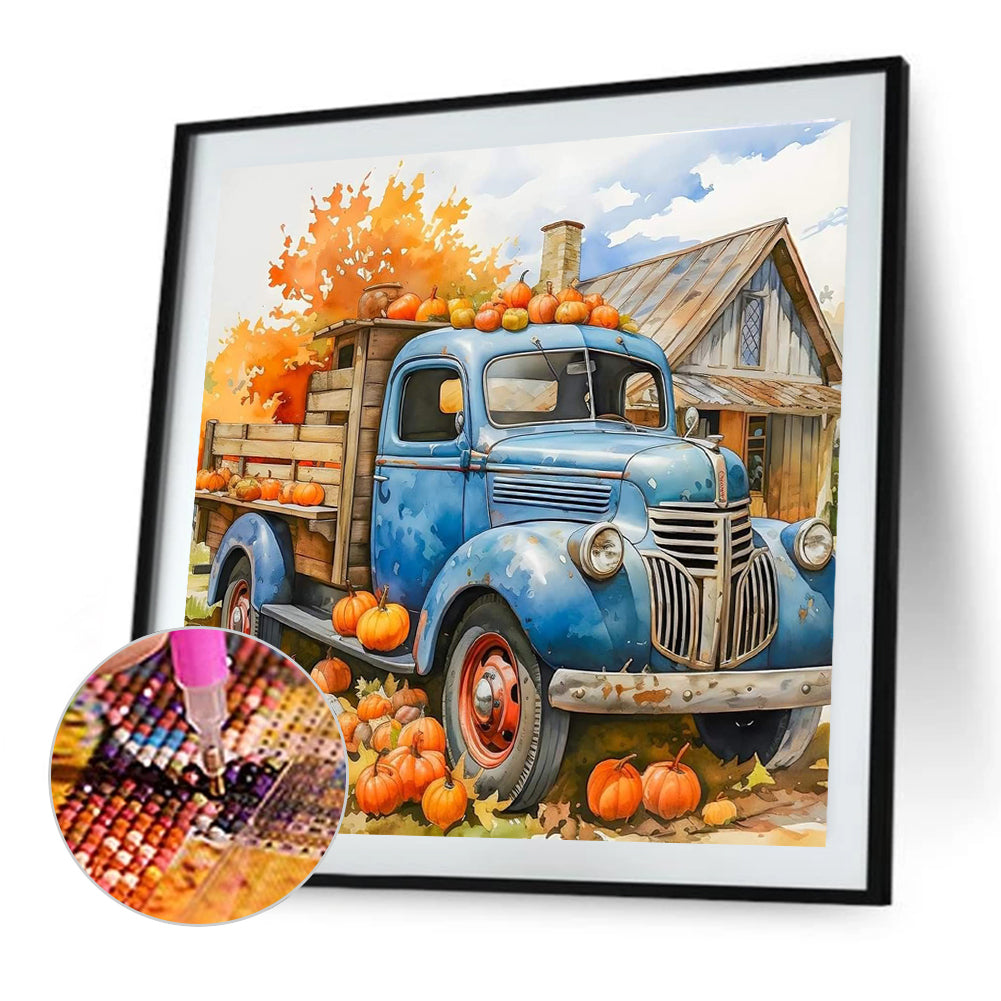 Autumn Car - Full Round Drill Diamond Painting 40*40CM