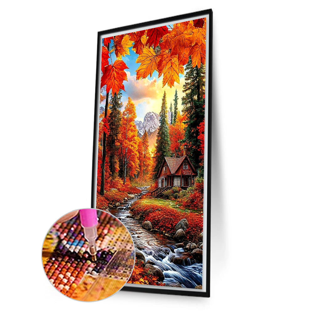 Autumn Scenery - Full Round Drill Diamond Painting 40*70CM