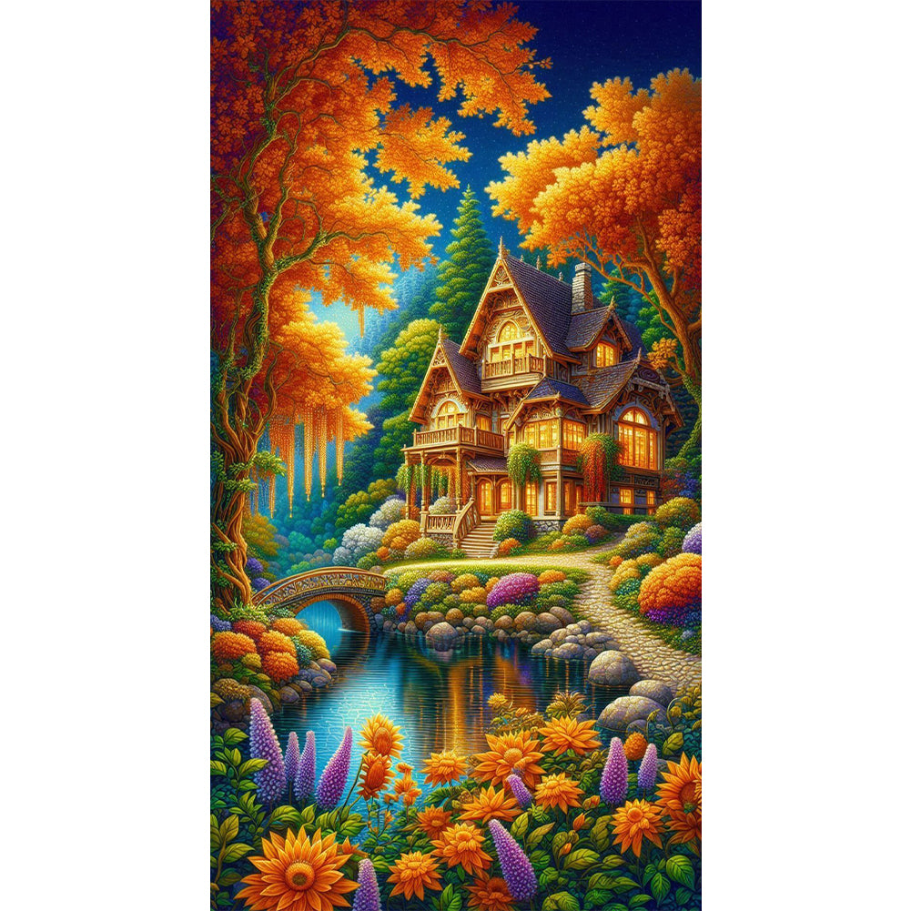 Autumn Scenery - Full Round Drill Diamond Painting 40*70CM