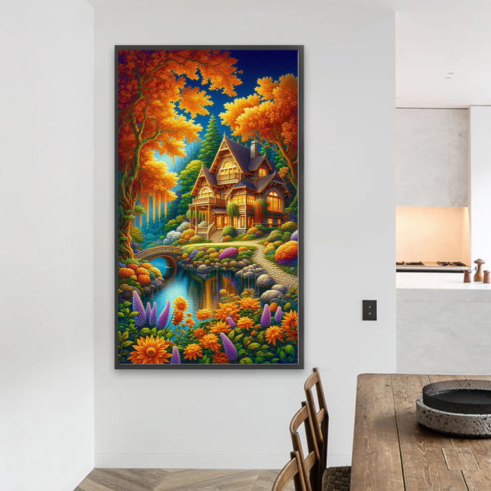 Autumn Scenery - Full Round Drill Diamond Painting 40*70CM