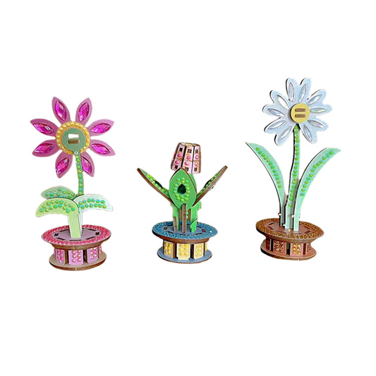 3D Puzzle DIY Wooden Flower 3D Puzzle Wooden Flower for Youngster (MOSBA101)
