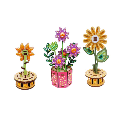 3D Puzzle DIY Wooden Flower 3D Puzzle Wooden Flower for Youngster (MOSBA201)