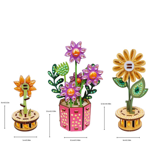 3D Puzzle DIY Wooden Flower 3D Puzzle Wooden Flower for Youngster (MOSBA201)