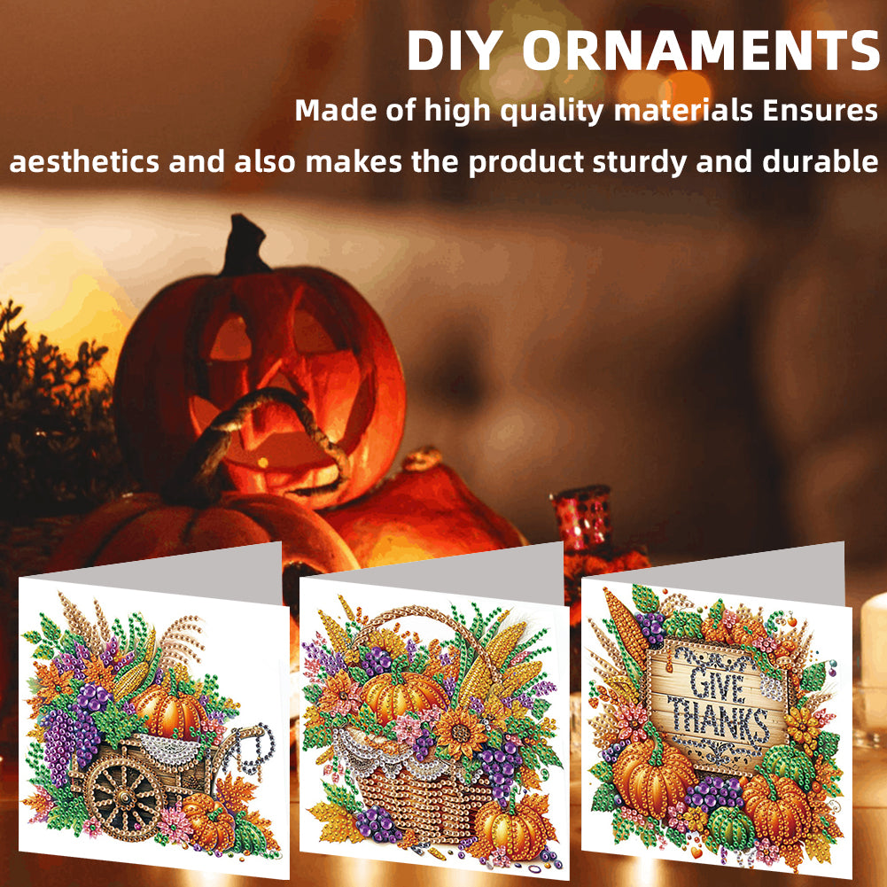 6PCS DIY Diamond Art Greeting Cards Congratulations Cards & Gifts (Halloween)