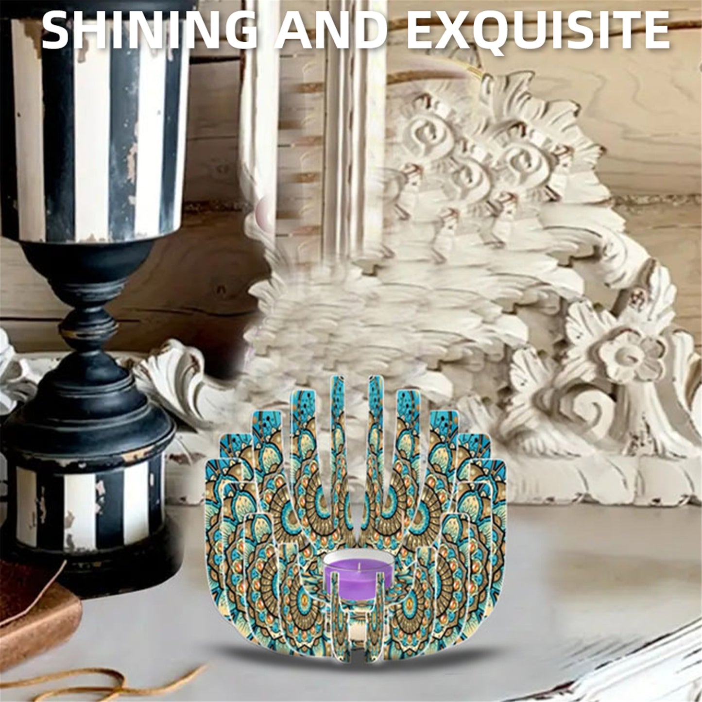 DIY Diamond Art Painting Kits of Candle Holder for Aromatherapy Home Decor