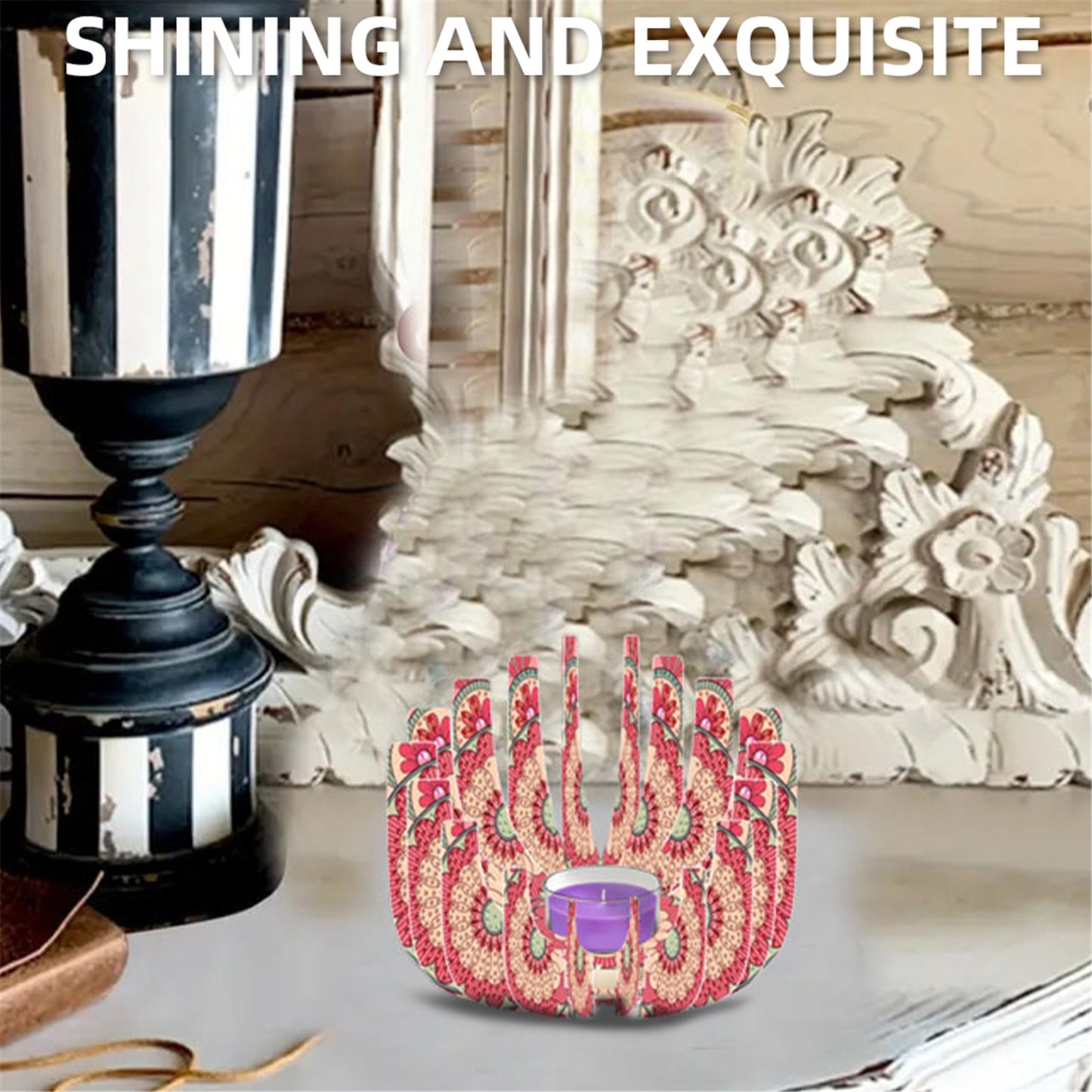 DIY Diamond Art Painting Kits of Candle Holder for Aromatherapy Home Decor