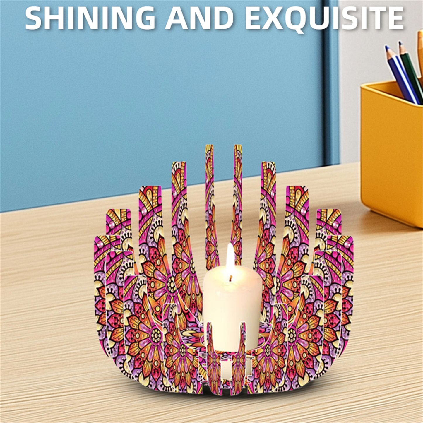 DIY Diamond Art Painting Kits of Candle Holder for Aromatherapy Home Decor