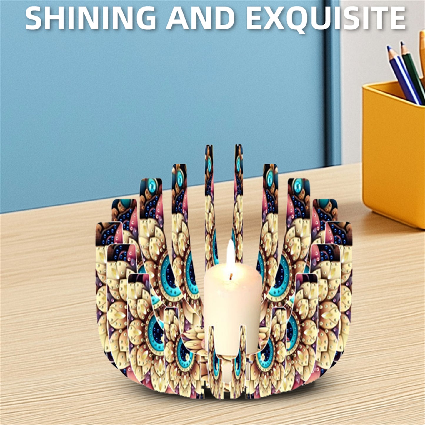 DIY Diamond Art Painting Kits of Candle Holder for Aromatherapy Home Decor