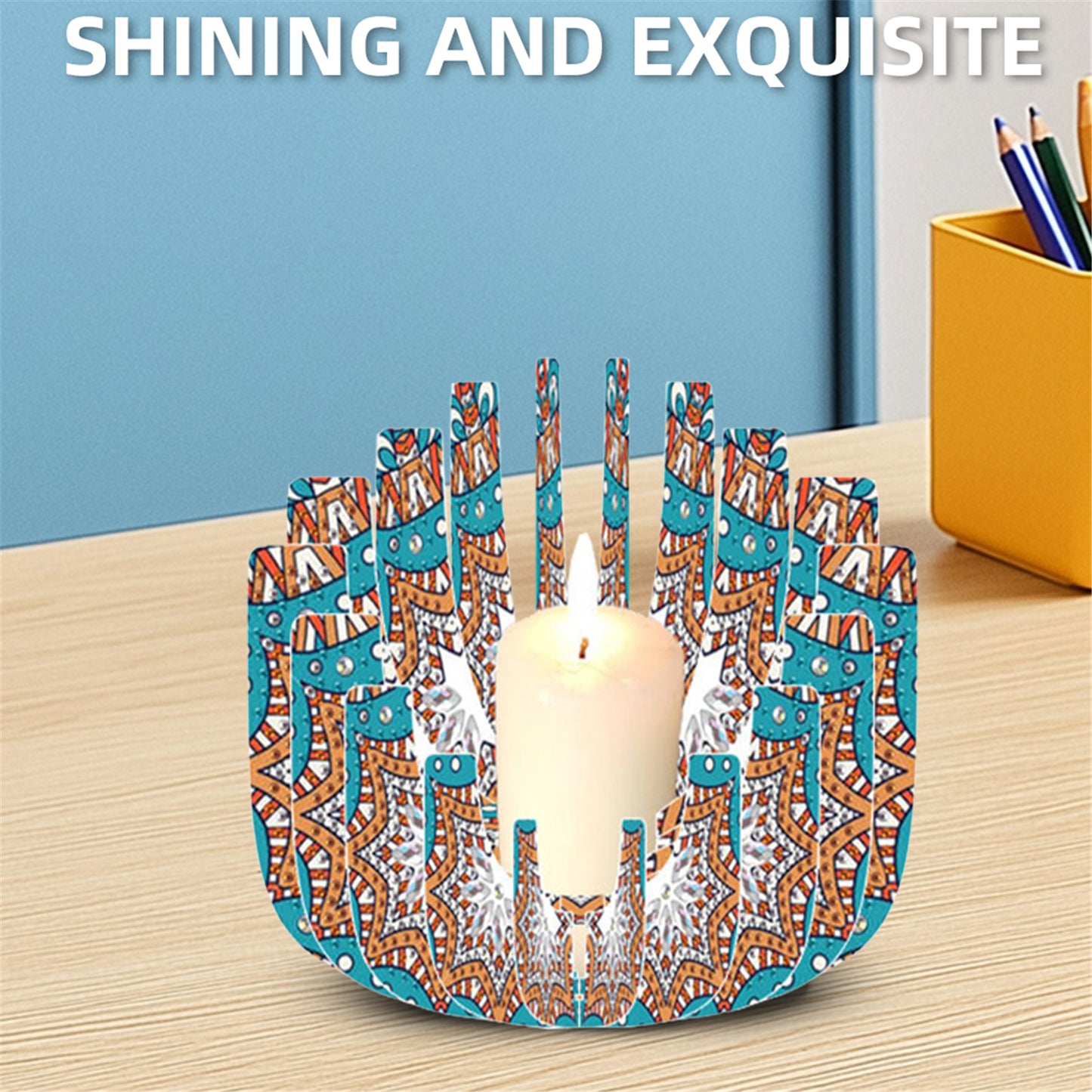 DIY Diamond Art Painting Kits of Candle Holder for Aromatherapy Home Decor