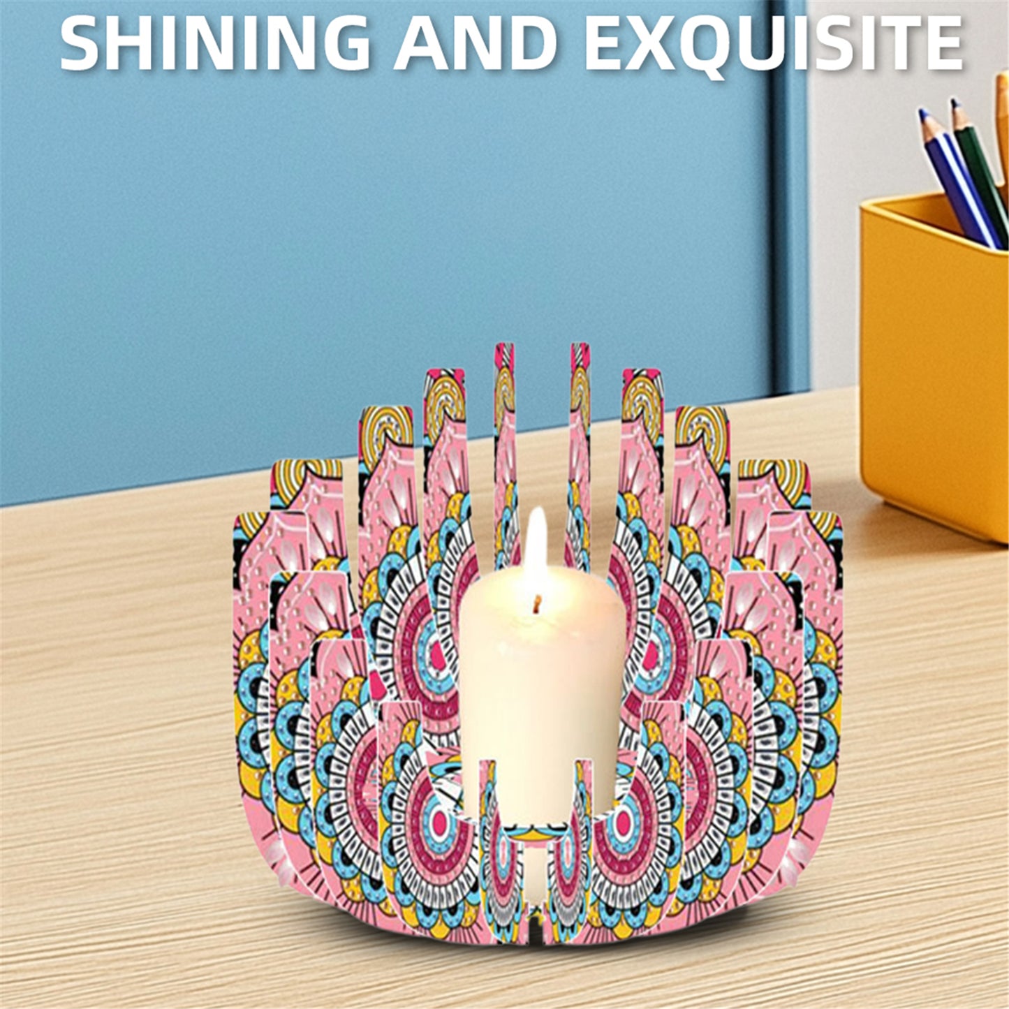 DIY Diamond Art Painting Kits of Candle Holder for Aromatherapy Home Decor