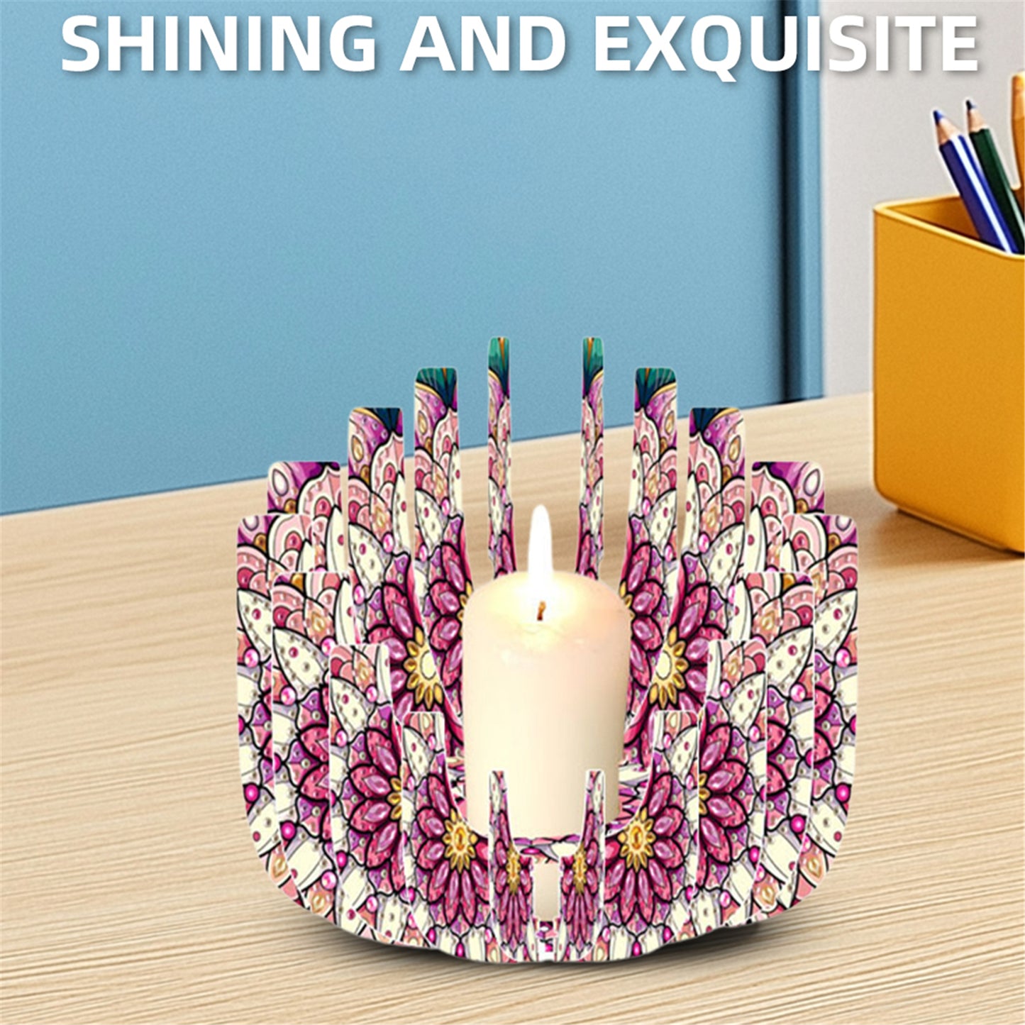 DIY Diamond Art Painting Kits of Candle Holder for Aromatherapy Home Decor