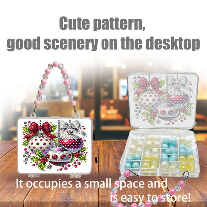 DIY Diamond Painting Bead Storage Handbag Rhinestones Jewelry Case (Globes)
