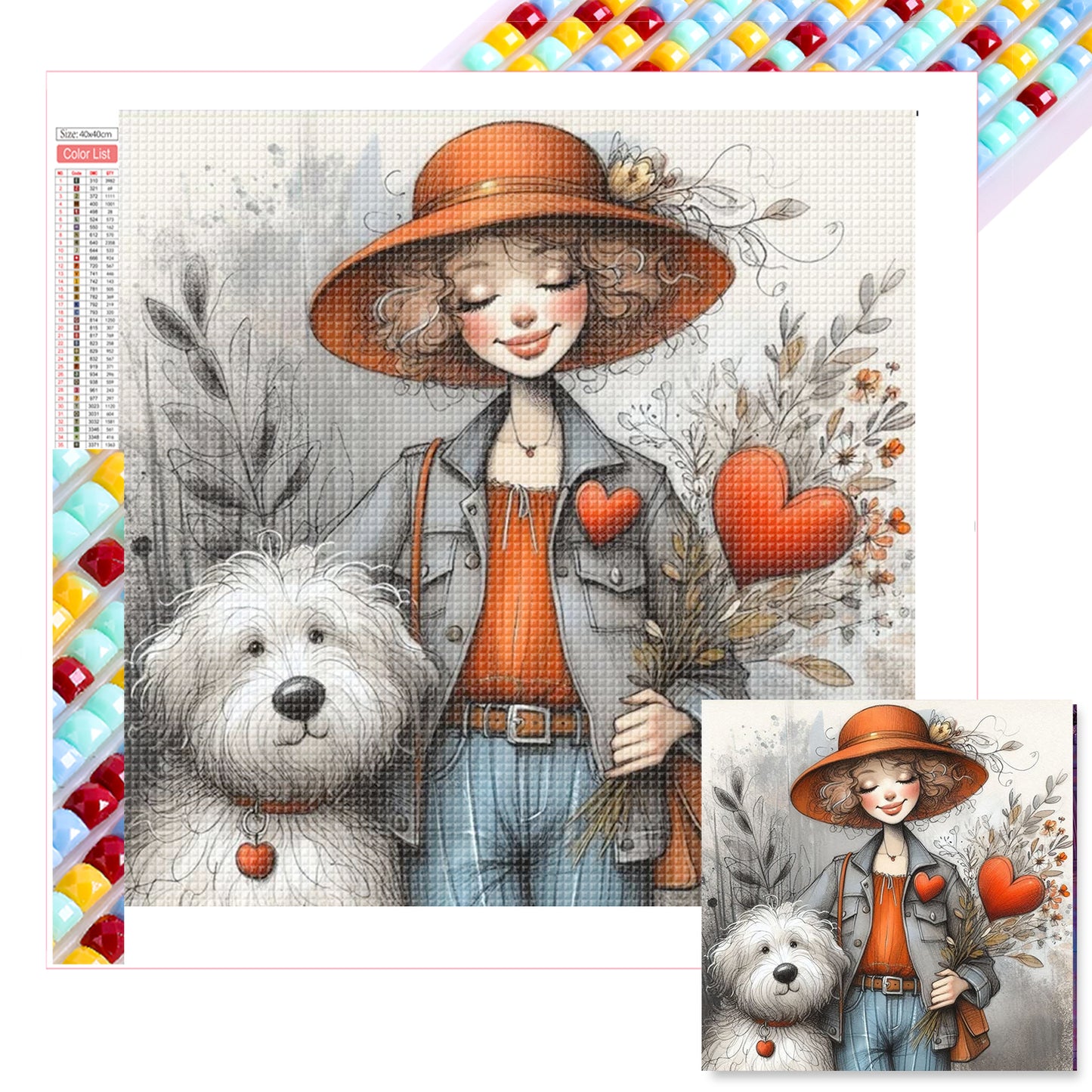 Crazy Little Girl - Full Square Drill Diamond Painting 40*40CM