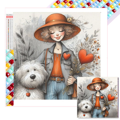 Crazy Little Girl - Full Square Drill Diamond Painting 40*40CM